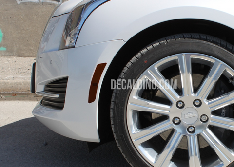 Cadillac CTS 2018 Side Reflector Tint Overlay Smoke out