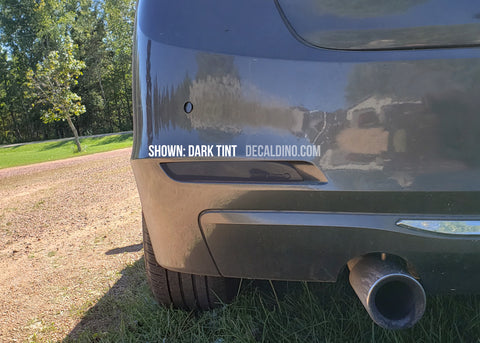 2014 F30 BMW 328i Rear Bumper Tint Overlay - Side marker reflectors