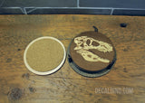 T-Rex Skull Dinosaur Coaster Set